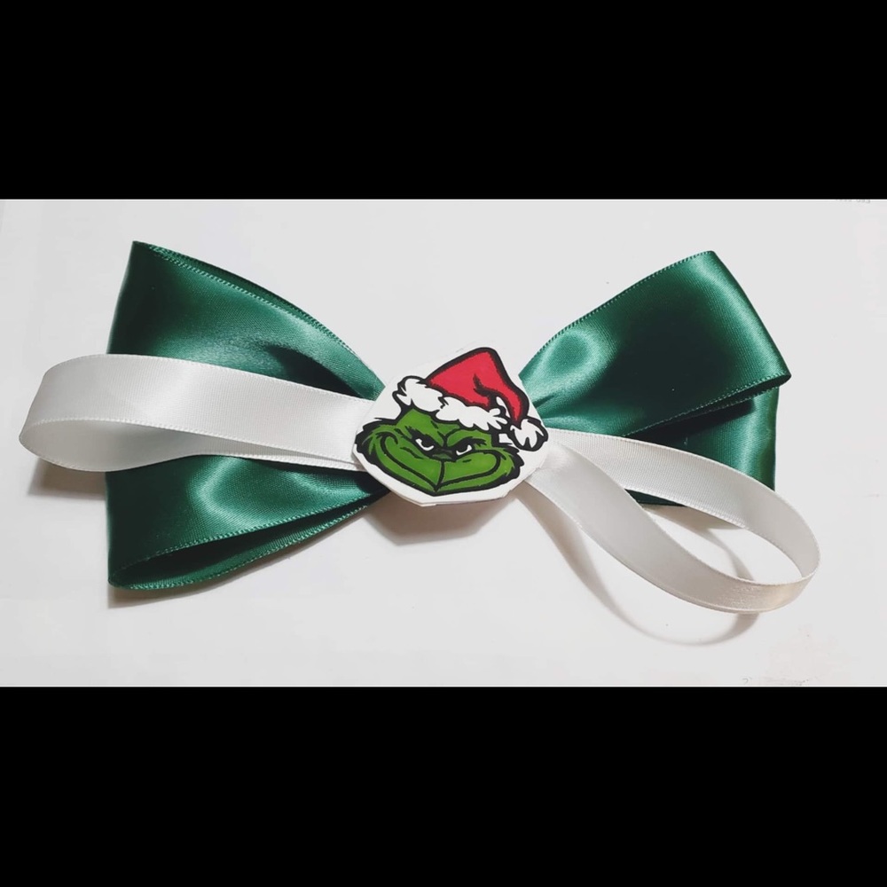 Grinch hair bow